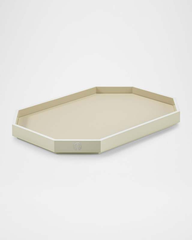 Octagon Medium Lacquered Tray, 18"